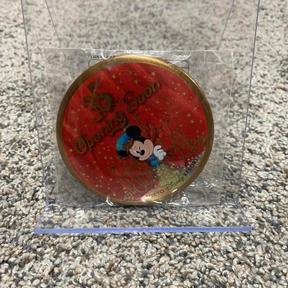 Disney Pin Tokyo Disneyland 35th Anniversary Mickey Mouse Opening Soon Red OS EX
